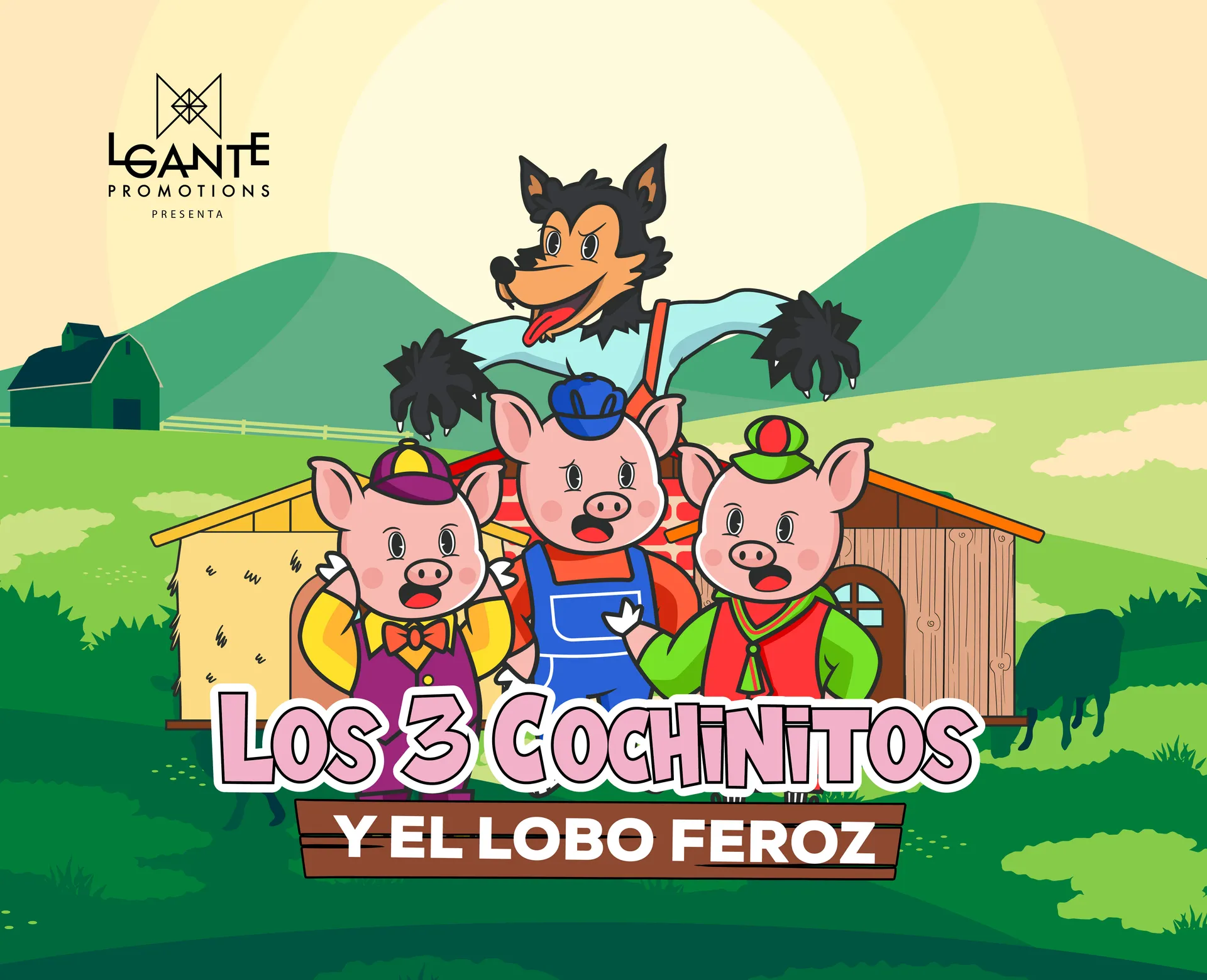 Los 3 Cochinitos y El Lobo Feroz